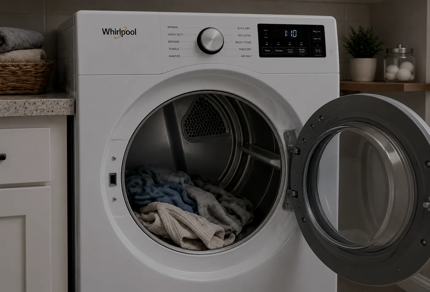 Whirlpool Dryer before repair in Grimes